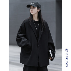 情侣西装外套女设计感小众秋季通勤oversize宽松西服7008p78控99图片
