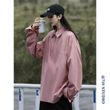 西海岸2025夏款女士衬衫拉链设计上衣外套多巴胺衬衣710-7009p45，男装衬衫，星座710
