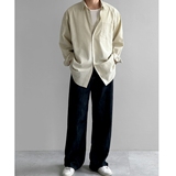 条纹休闲衬衫男秋季宽松长袖衬衣韩版潮流翻领上衣XZ710-806P50，男装衬衫，星座710