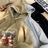 卫衣男士冬季重磅套头上衣服oversize宽松休闲连帽衫外套7026P50，女装短外套，星座710