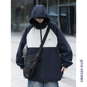 春秋装2025新款冲锋衣外套少女初中高中学生宽松休闲棒球服上衣潮,微胖初秋穿搭店铺安利图片