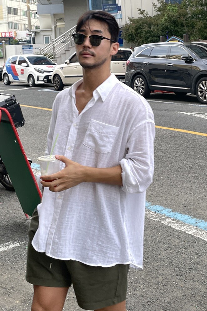 夏季新款韩版透气衬衫休闲宽松棉麻料男士衬衣薄款外套3407P45特,男装衬衫,星座710
