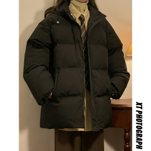棉服女款2025年新款冬季连帽加厚棉衣高级感派克服外套棉MY05P88图片