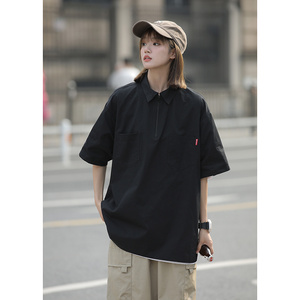 短袖衬衫女港味复古chic学院风上衣夏季jk制服半袖衬衣7001-P45图片