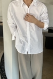男士长袖衬衫春季宽松韩版高级感寸衫轻熟风休闲衬衣3403P45特价，男装衬衫，星座710