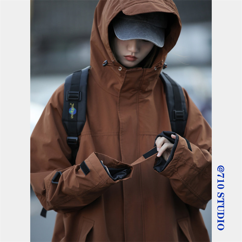 连帽冲锋衣citboy潮短外套日系男女百搭学生春秋bf风夹克CFY01P98，男装夹克，星座710