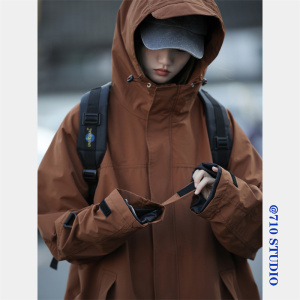 连帽冲锋衣citboy潮短外套日系男女百搭学生春秋bf风夹克CFY01P98，男装夹克，星座710