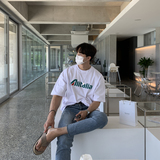 短袖t恤男夏季薄款2025新款韩版潮牌青少年宽松五分袖DT06P30，男装T恤，星座710