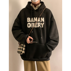麂皮绒卫衣男春夏ins潮牌水洗宽松男生卫衣刺绣连帽外套WY06P68图片