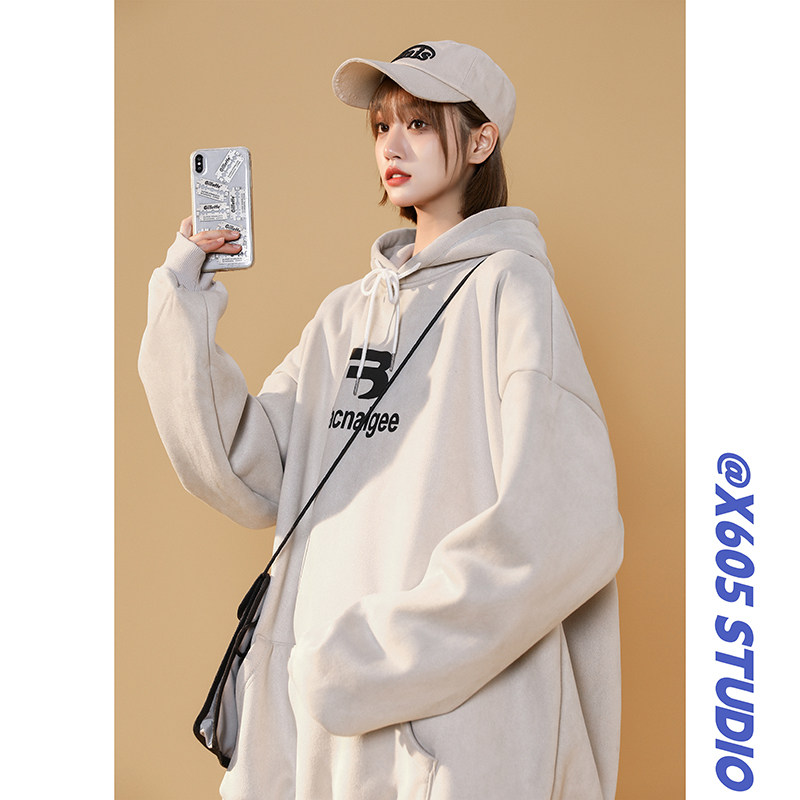 2023连帽卫衣女春夏款潮牌重磅宽松oversize常规外套上衣,女装短外套,星座710