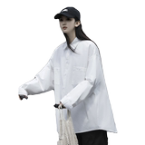 新款衬衫女中性ins宽松长袖上衣休闲内搭美式衬衣糖果外套7012p45，男装衬衫，星座710