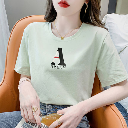 纯色半袖t恤女薄款2026夏季新款简约宽松显瘦百搭短袖上衣女圆领