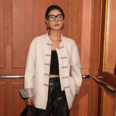 进口绵羊皮外套宋锦双面穿新中式 茉萱 锦绣云裳 国风真皮皮衣秋冬