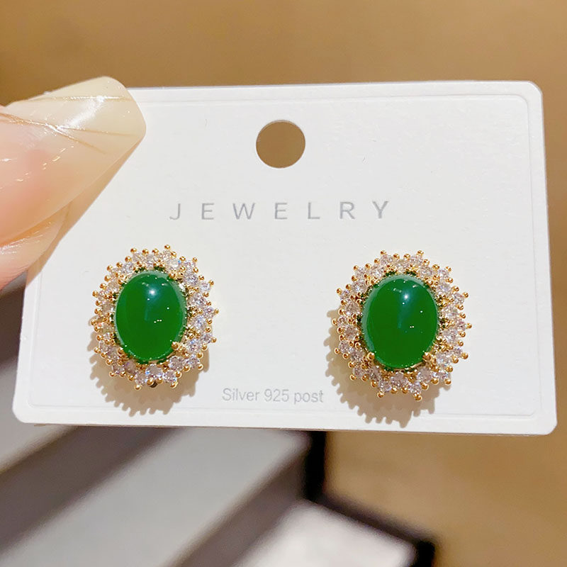 轻奢复古几何锆石椭圆耳环设计感气质网红百搭耳钉2026新款潮耳饰,饰品/流行首饰/时尚饰品新,耳环,淘宝优惠券,粉丝福利购,淘宝优惠卷