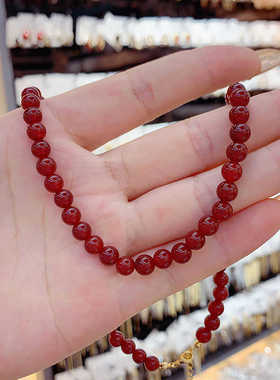 2024新款简约黑色圆形珍珠项链