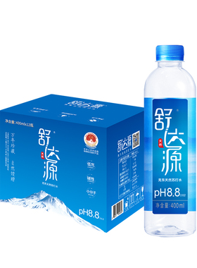 舒达源 克东天然苏打水无气0添加弱碱性饮用矿泉水400ml*12瓶整箱