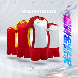 三恒排球服套装队服男定制比赛运动服透气训练女球衣服装气排球服