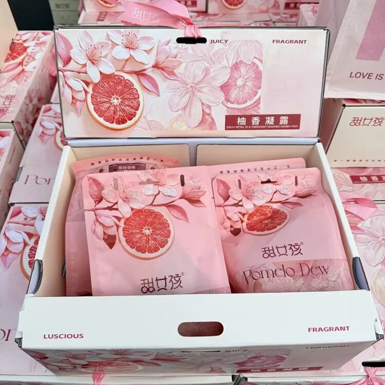 甜女孩三红柚 皮薄甜润清爽柚子 整箱4粒毛8.6斤装