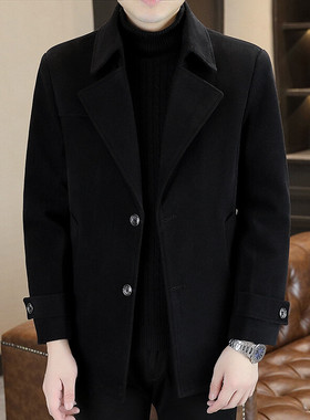 【新品】主推冬款加棉加厚毛呢短款纯色大衣外套J82508-