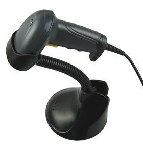 鑫码HHD-520 手持有线USB自动激光条码扫描枪 黑白色 带支架特价