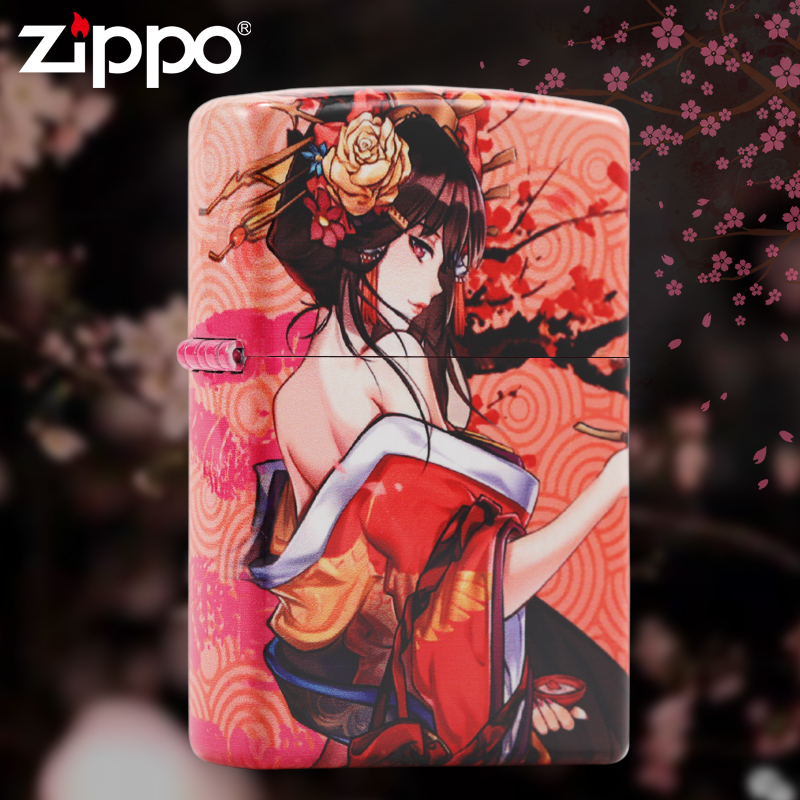 zippo打火机美国原装正版污妖王樱花祭魅惑妖姬限量收藏级送礼zpo