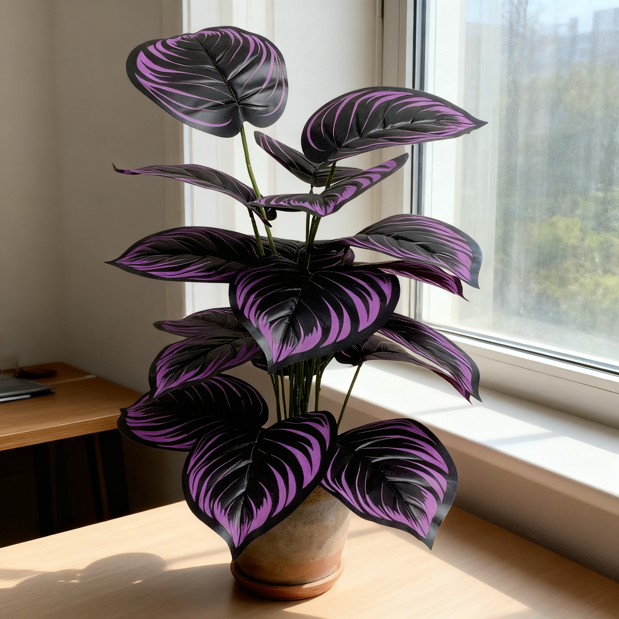 仿真花紫罗兰客厅摆设卧室落地