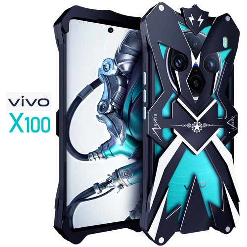 适用vivoX100金属手机壳X100Pro防摔保护套铝合金个性机械铠甲雷神抗摔加厚新款高级高档潮男创意散热镂空酷