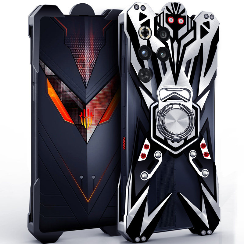 适用于红魔11SPro+金属手机壳防摔11Air铝合金保护套8Pro磁吸支架指环10Pro+硬外壳9SPro+个性机械镂空10Air图片