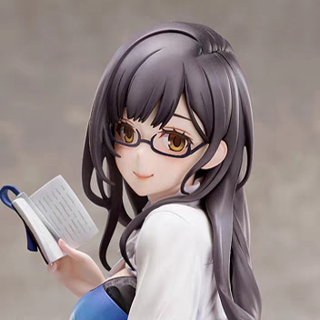 明尔屋文学少女椅子眼镜娘手办