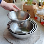 汤水果盆户外套装 出口德国304不锈钢小菜盆蒸肉烘焙料理盆18 10装