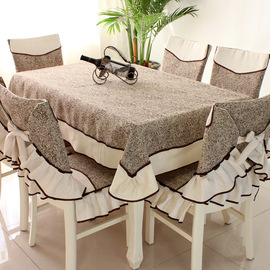 歐式茶幾桌布布藝長方形餐桌椅墊餐椅套套裝椅子套罩家用現代簡約圖片