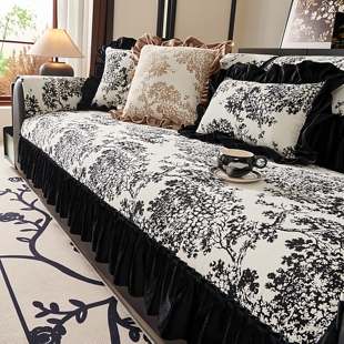 2025新款高级美式沙发垫套罩盖布四季通用防滑沙发坐垫布扶手盖巾