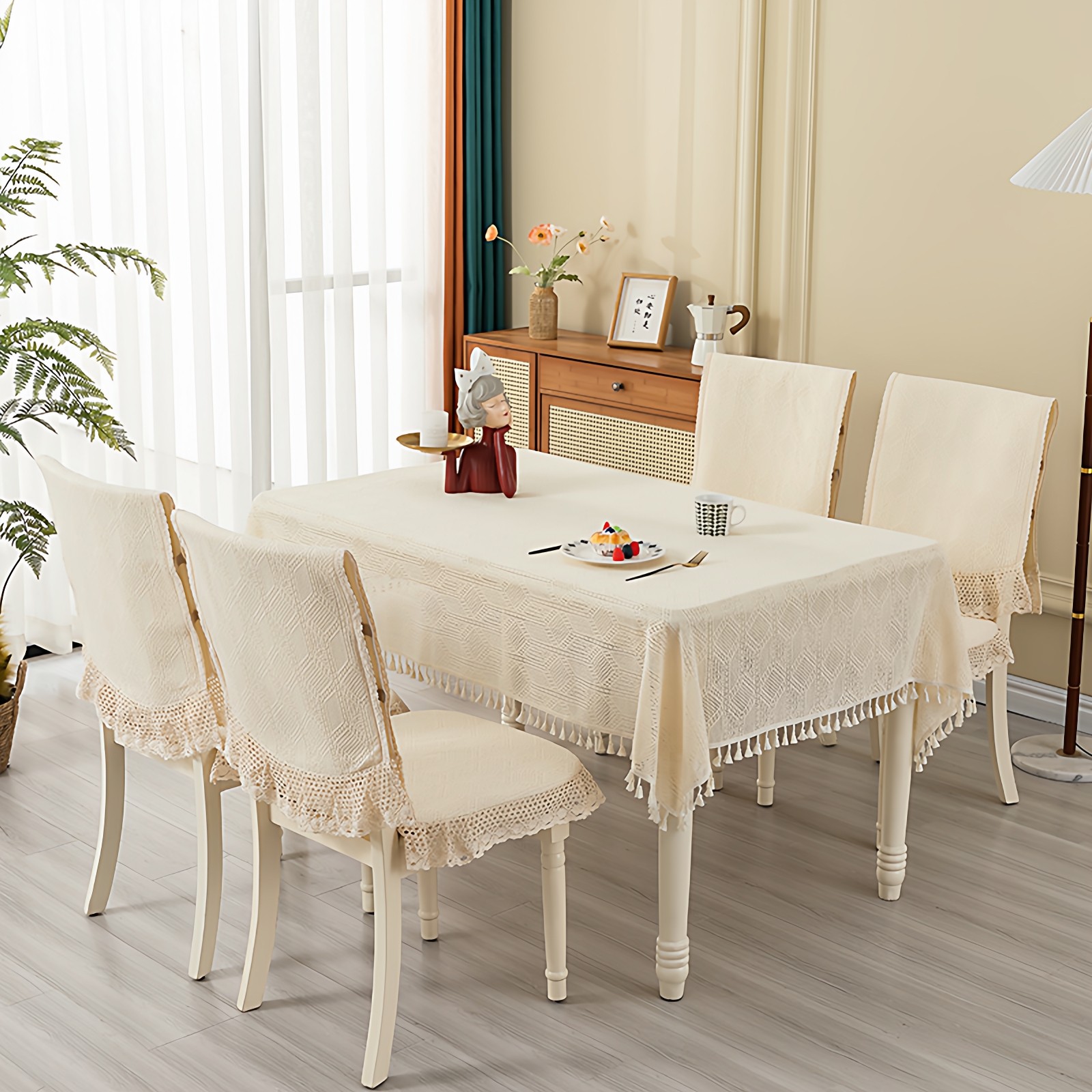 新款法式奶油风现代小清新蕾丝餐桌布布艺桌布餐椅套椅垫椅子套罩,居家布艺,桌布,淘宝优惠券,粉丝福利购,淘宝优惠卷