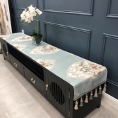 欧式 台布电视柜桌布桌旗中式 盖布茶几布艺长条桌垫长方形防尘罩