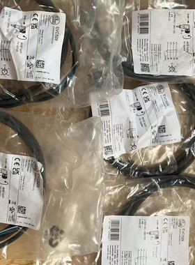 易福门EVC529传感器原装线缆M12 2米 带屏蔽线