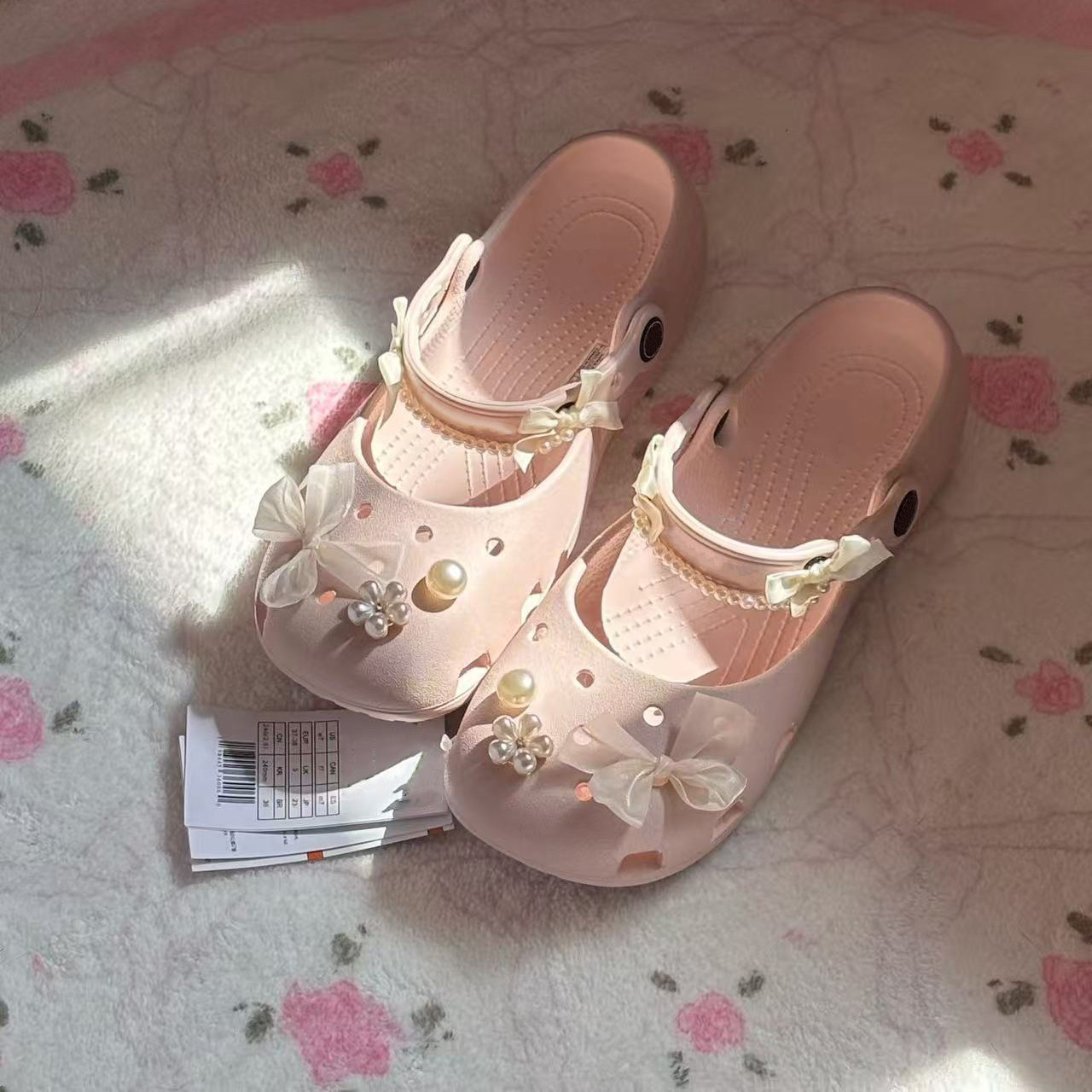 香港正品芭蕾洞洞鞋2026夏季新款玛丽珍鞋休闲EVA凉拖鞋沙滩凉鞋