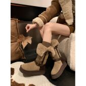 加绒东北靴子棉鞋 雪国列车～翻边厚底羊毛毛雪地靴女2025冬季 新款