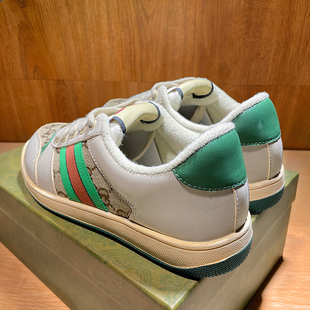 情侣休闲厚底休闲板鞋 官方正品 2026新款 真皮复古做旧男女鞋 脏脏鞋