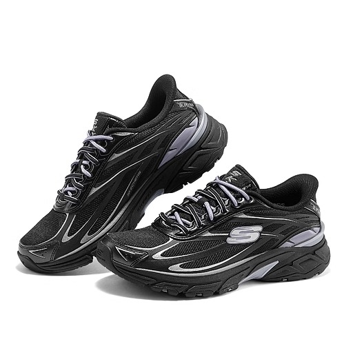Skechers斯凯奇女士复古一脚蹬一秒闪穿舒适轻盈老爹鞋运动150714