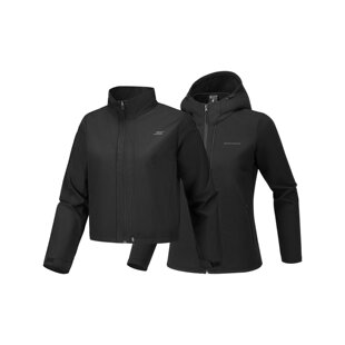 Skechers斯凯奇秋冬修身舒适保暖外套+针织连帽外套套装P126W034