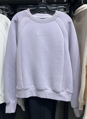 Skechers斯凯奇2024秋圆领基础舒适上衣女款针织套头卫衣P324W033