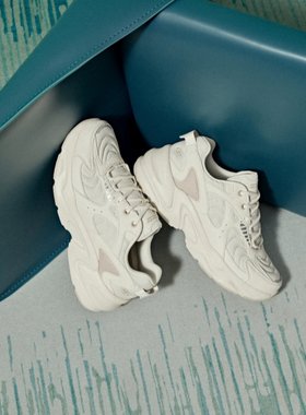 Skechers斯凯奇男士春秋时尚低帮踏浪小白鞋运动休闲老爹鞋118320