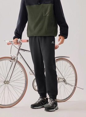 Skechers斯凯奇秋冬男款加绒百搭舒适抗静电休闲束脚长裤L425M070
