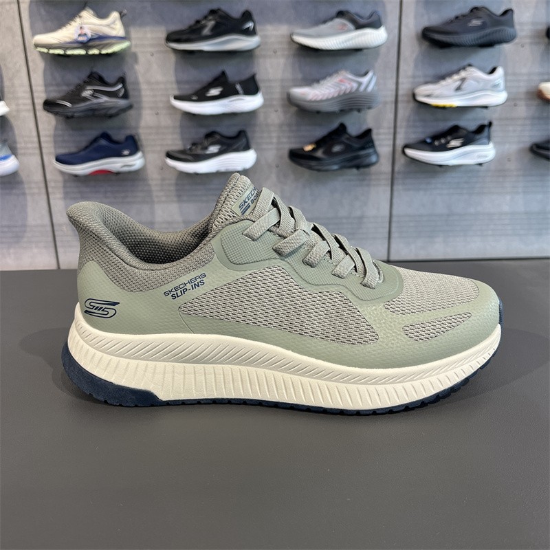Skechers斯凯奇男士春季透气轻盈百搭舒适厚底休闲运动鞋118423