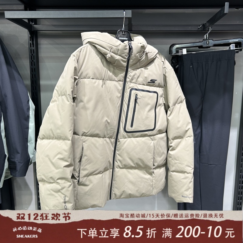 Skechers斯凯奇男女同款秋冬保暖防水P425M034羽绒服外套P425W052