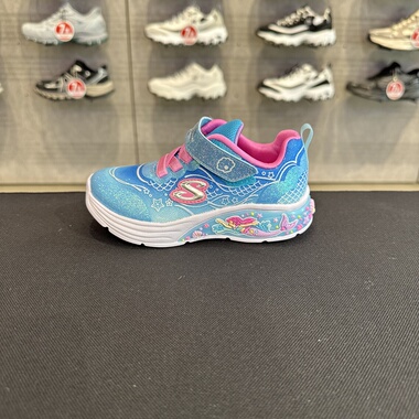 Skechers斯凯奇儿童魔术贴时尚百搭公主闪灯亮灯鞋休闲鞋303061N