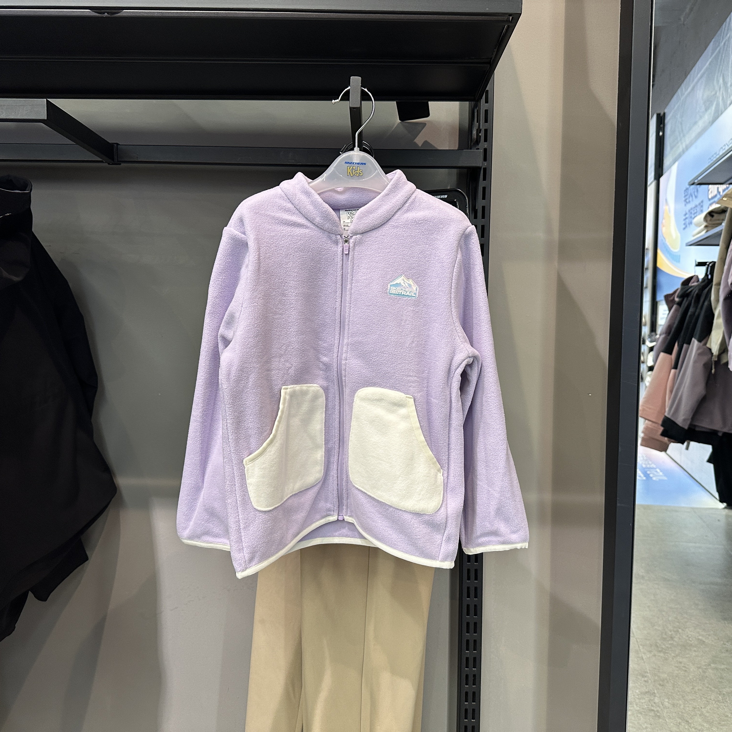 Skechers斯凯奇女童秋冬渐变百搭保暖舒适梭织连帽外套P125G019