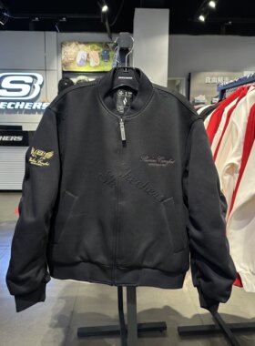 Skechers斯凯奇女士秋冬夹克宽松纯色百搭保暖棉服外套L126W009