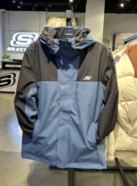 Skechers斯凯奇男女同款保暖御寒三合一冲锋衣(抓绒内胆)P425U067