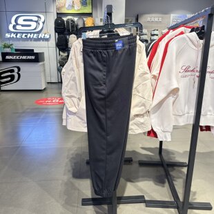Skechers斯凯奇秋冬男女款时尚百搭保暖休闲束脚针织长裤L126U017